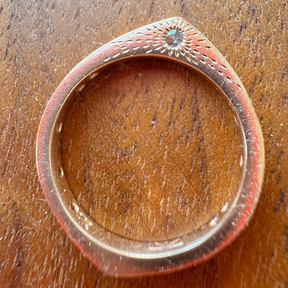 Pieces of Starr 14k Rose Gold Celestial Slice Ring - Picture 10 of 11